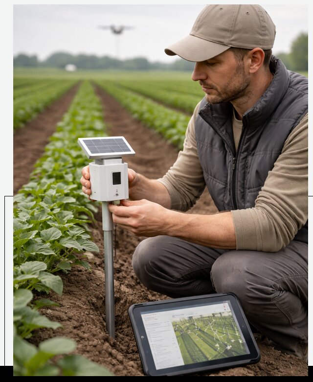 IoT мониторинг сельскохозяйственных полей и контроля в Апатитах